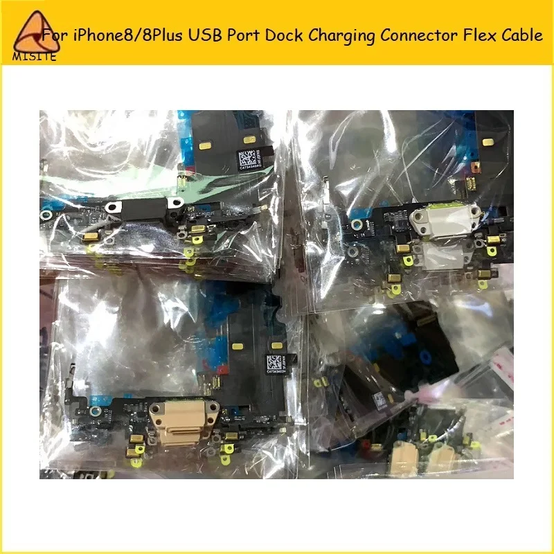 10Pcs New Phone USB Charger Flex For i Phone 8Plus 8P 8 Charging Port USB Dock Connector Headphone Audio Jack Flex Cable Part