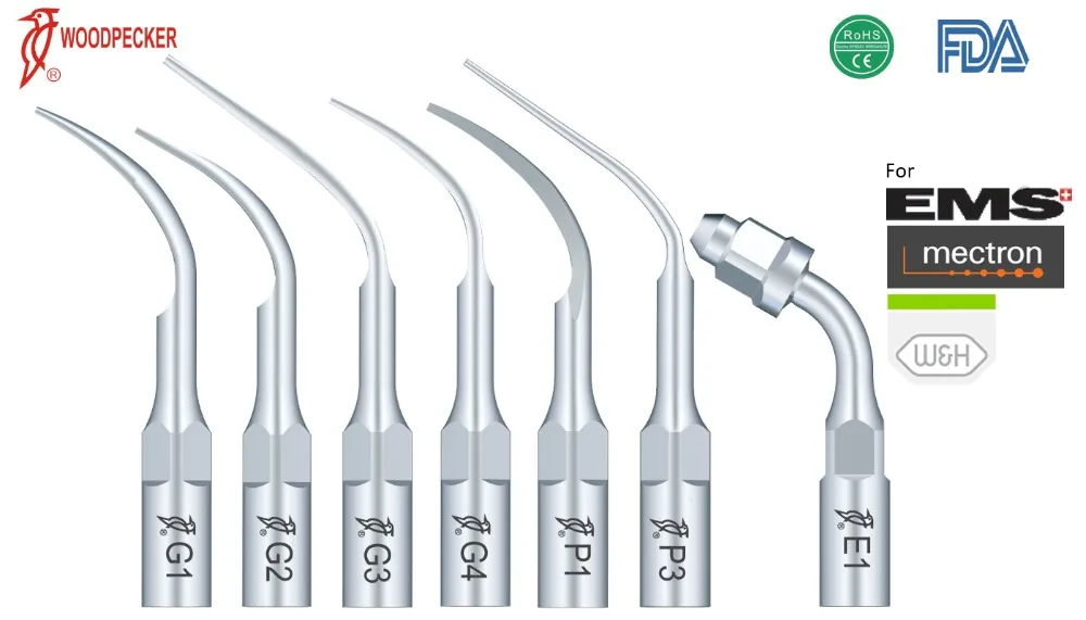 Woodpecker dental equipment scaler tip G1 G2 G3 G4 P1 E1 dentist