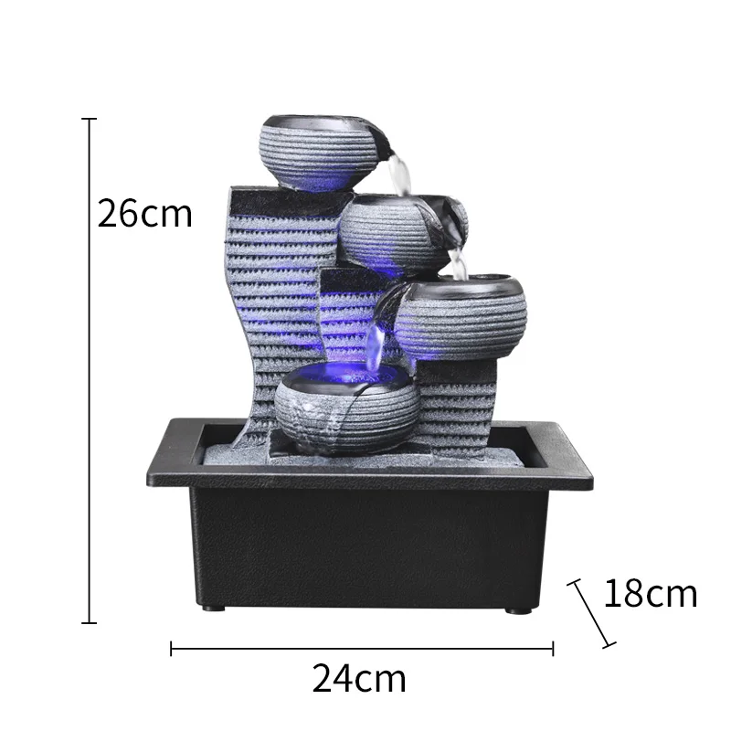 110 В/220 В креативная Геометрическая фэн шуй фонтан гостиная офисный настольный фонтан для воды декоративный бизнес подарок домашний декор - Цвет: B