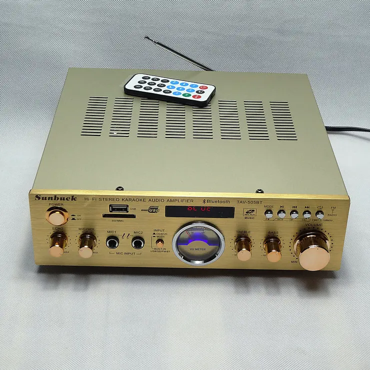 TAV 505BT C5198 220 В 200 Вт + 2 0 каналов HIFI Bluetooth домашний стереоусилитель звука для караоке