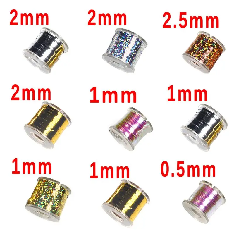 

Metal Coated Line Fly Fishing Hook Material Coating With Hooks Body Decoration Flash Tape