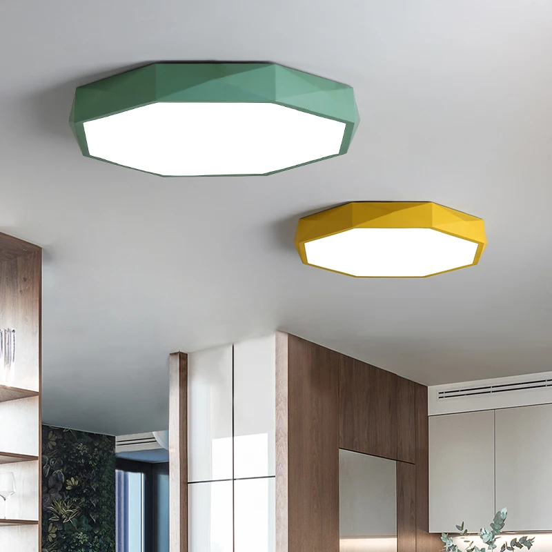 

Nordic Simple Diamond Metal Led Ceiling Lights Acrylic Living Room Dimmable Led Ceiling Lamp Bedroom Led Ceiling Light Fixtures