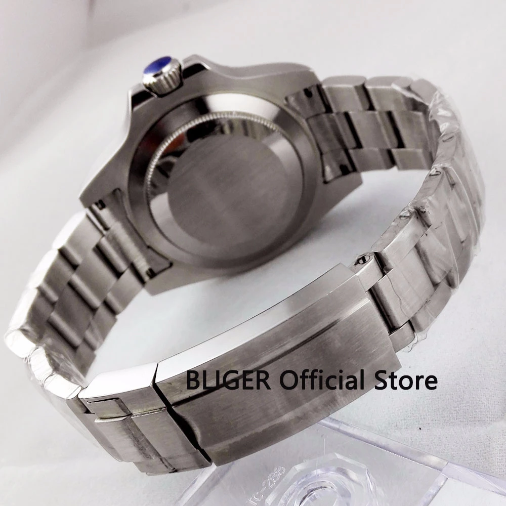 

BLIGER 20MM Deployant Buckle Watch Strap Stainless Steel Band Bracelet Fit for 40mm Automatic Movement Men's Watch