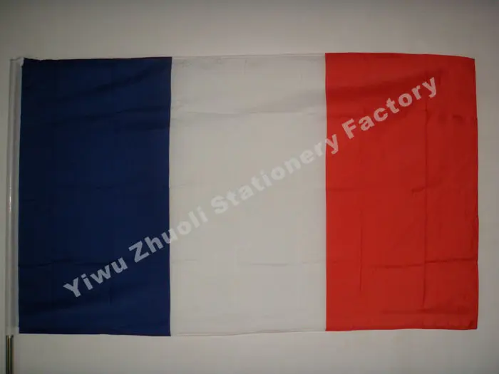 

France Flag 150X90cm (3x5FT) 115g 100D Polyester Double Stitched High Quality Free Shipping The Republic Of France