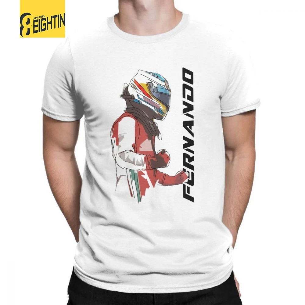

Fernando Alonso T-Shirt Clothing O Neck Short Sleeve Tops 100% Cotton Novelty Tees Big Size T Shirt for Men