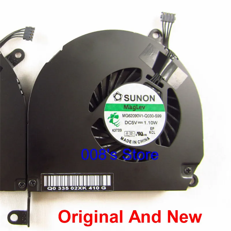 

New Notebook CPU Cooler Fan Left Side For Apple MacBook Pro 15" A1286 2008 2009 2010 2011 2012 661-4952 922-8703 For SUNON DC 5V