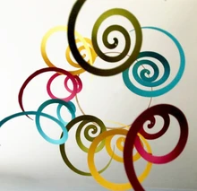 14pc/pack Ceiling Hanging Swirl Decoration Metallic Foil Dangling Swirls for Birthday Wedding Party Nursery Shower