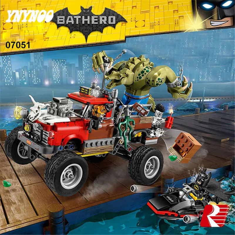 

YNYNOO LEPINGOES 07051 BATMAN MOVIE KILLER CROC TAIL-GATOR MAN-BAT BRICKS SETS BUILDING BLOCK TOYS COMPATIBLE BATMAN 70907 BLOCK