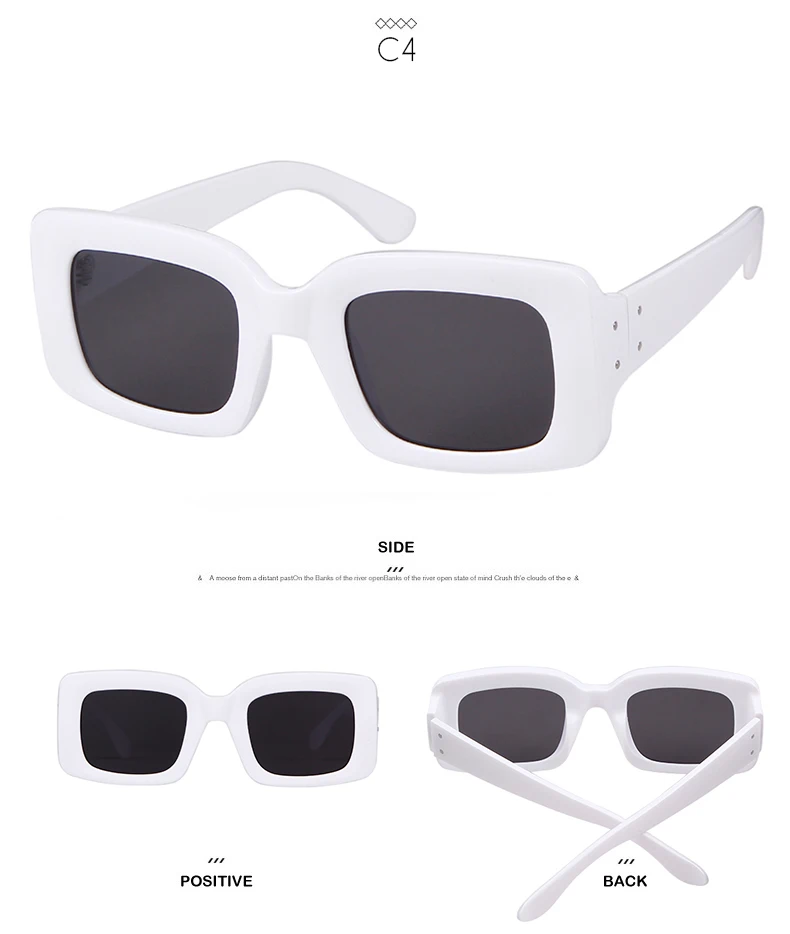 WHO CUTIE, винтажные негабаритные Квадратные Солнцезащитные очки для женщин и мужчин, Ретро стиль, брендовая дизайнерская Прямоугольная оправа, леопардовые Шикарные солнцезащитные очки 586