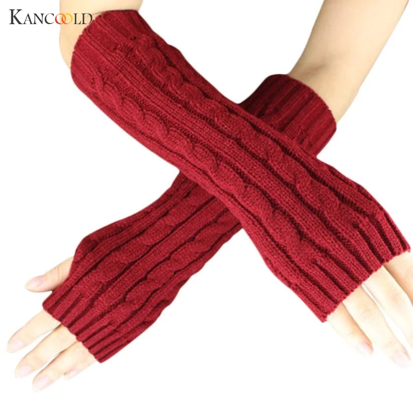 Cottom Fingerless Arm Warmers For Women Solid New Knitted Wrist Gloves Cotton Arm Warmers Women