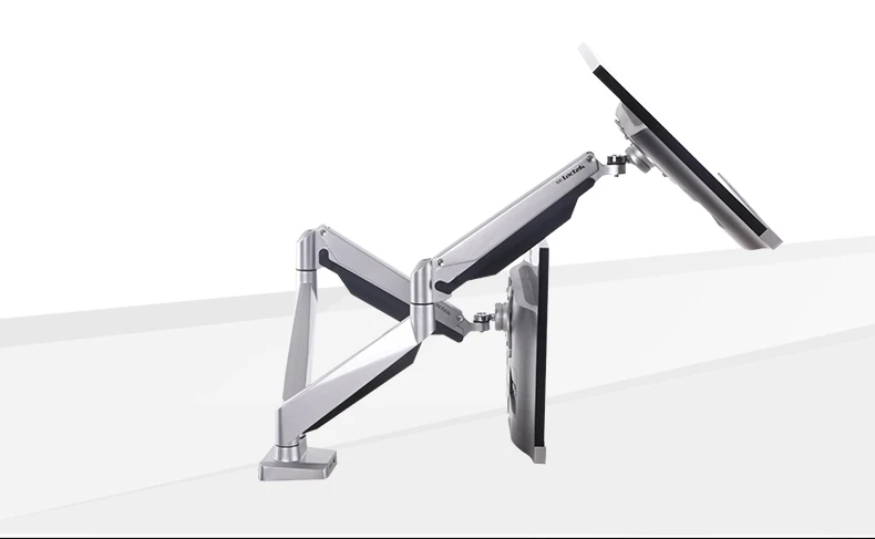 Loctek D7D Gas Spring Dual Monitor Holder Desktop