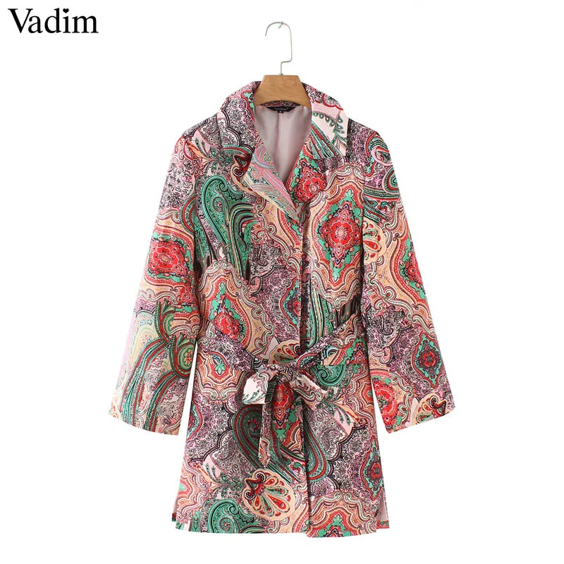 Vadim модное кимоно с узором пейсли, пальто с открытым стежком и галстуком-бабочкой, верхняя одежда с длинными рукавами, женские летние свободные топы CA013