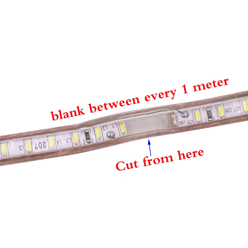 120 светодиодов/м 100 м SMD 3014 Светодиодная лента 220 в 240 В 1 м 2 м 3 м 4 м 5 м 10 м 15 м 20 м 25 м 50 м Разъем питания водонепроницаемые светодиодные фонари