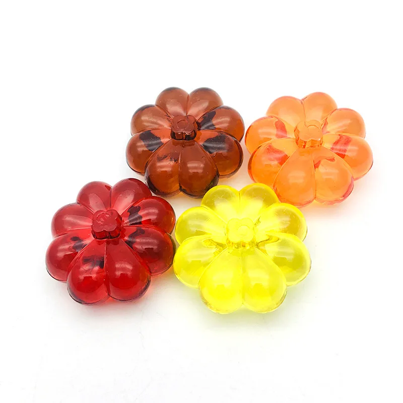 

10pcs Colorful pumpkin beads simulation crystal rhinestones Doll Machine Fills Children's DIY Acrylic Beads Fish tank decoration
