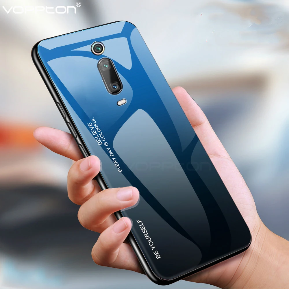 Для MI 9 T Pro Redmi K20 Чехол для телефона градиентный чехол из закаленного стекла