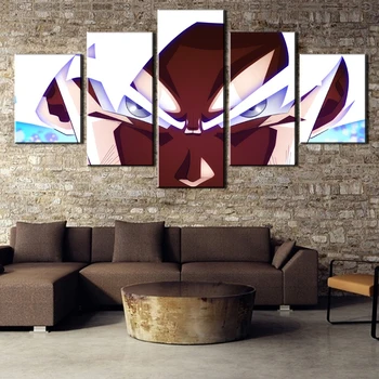

Prints Pictures Home Wall Art Modular 5 Pieces Animation Poster Dragon Ball Goku Painting On Modern Canvas Living Room Decor