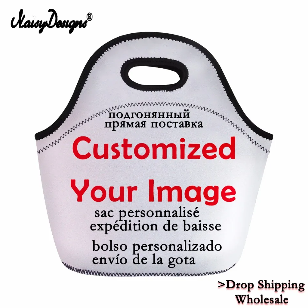 Personalizado a Sua Bolsas de Mulheres Refrigerador do Piquenique Box para Meninas Foto Imagem Homens Crianças Portátil Isolado Food Almoço Tote Gota Shiping