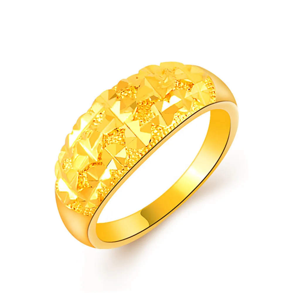 Exquisite Elegant Gold Ring For Women 24k Rows Layered Rings Memorable