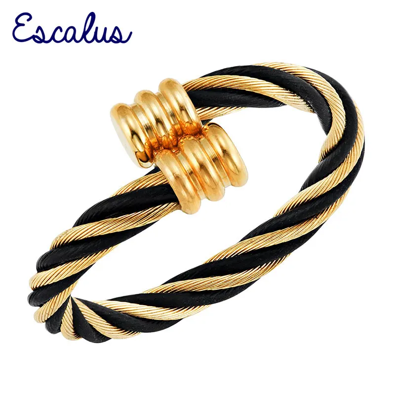 

Escalus Women 2-Tone Black Gold Color Magnetic Accessories Resizable Ring Female Magnet Ladies Jewelry Free Shipping Charm