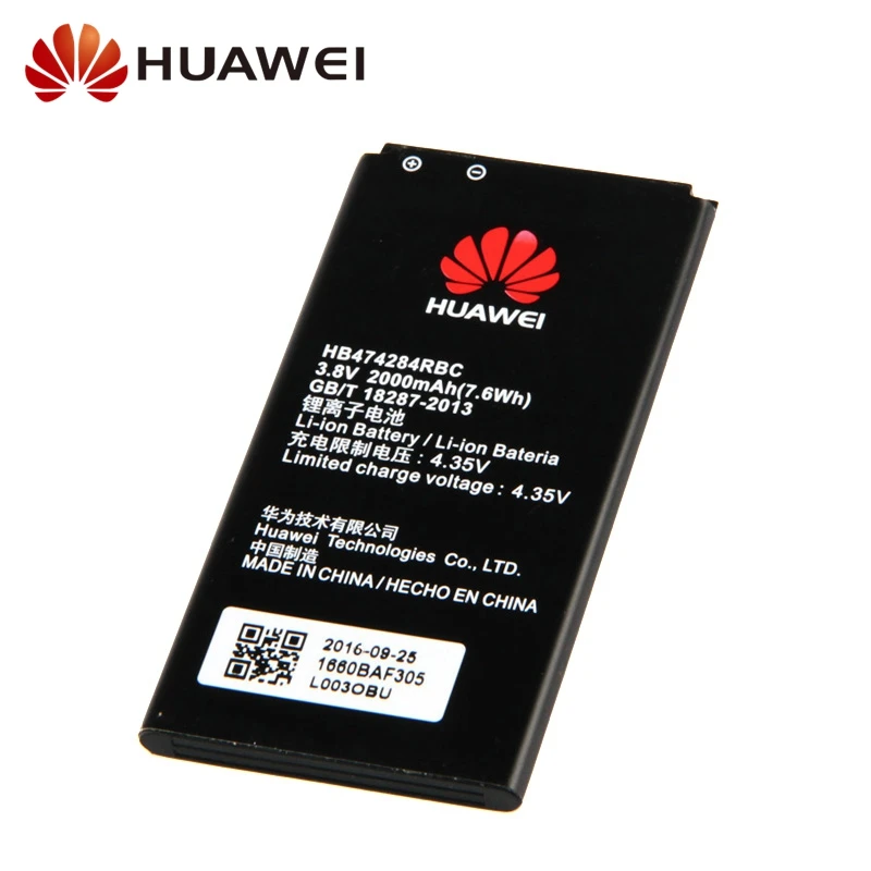 Оригинальная замена Батарея huawei HB474284RBC для huawei C8816 Y550 Y560 Y625 Y635 G521 G620 Y5 Honor 3c lite Батарея 2000 ма-ч