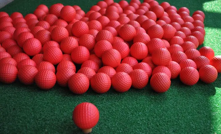 100 шт новые красные для тренировок в помещении и на улице тренировочные Гольф спортивные эластичные пенопластовые шарики из полиуретана