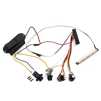 

Guitar Pickup Preamp Active Amplifier Treble and Volume Control For Acoustic Bass Electrical Ukulele