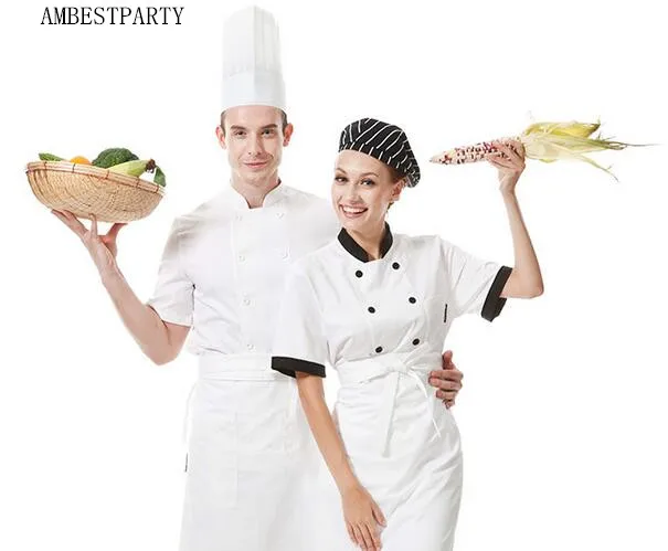 

Hot 2017 Hotel Cook Clothes Clothes Men Woman Work Wear Chef Uniform Chef Shirt apron Kitchen Restaurant uniform AMBESTPARTY