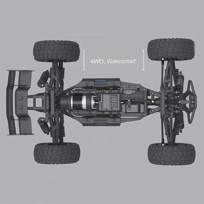 HBX 12891 1/12 4WD 2 4G водонепроницаемый гидравлический демпфер RC Дезерт Багги грузовика