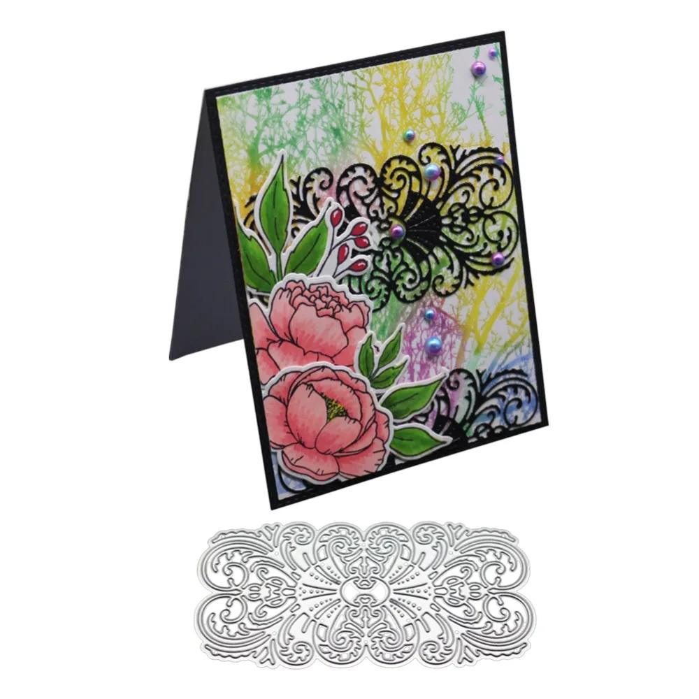 

New Envelope Metal Cutting Dies Embossing Stencil For Making Scrapbook Greeting Card edge Lace Hollow Border Frame Template DIY