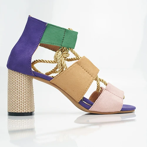 Г.; женские босоножки; обувь; одежда в стиле знаменитостей; Разноцветные стильные прозрачные босоножки с ремешками; обувь на высоком каблуке - Цвет: blue khaki