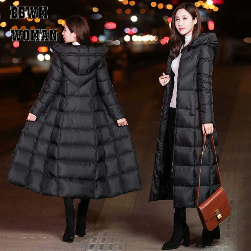 Black Winter Jacket Women Long Thick Warm Parka Coat Women Fashion Slim Hoodies Cotton Padded ZO854