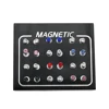 AHKNORMAILCUI 12 Pair/lot 3/4/5/6mm Round Crystal Rhinestone Magnet Stud Earring Puck Womens Magnetic Fake Ear Plug Body Jewelry 3