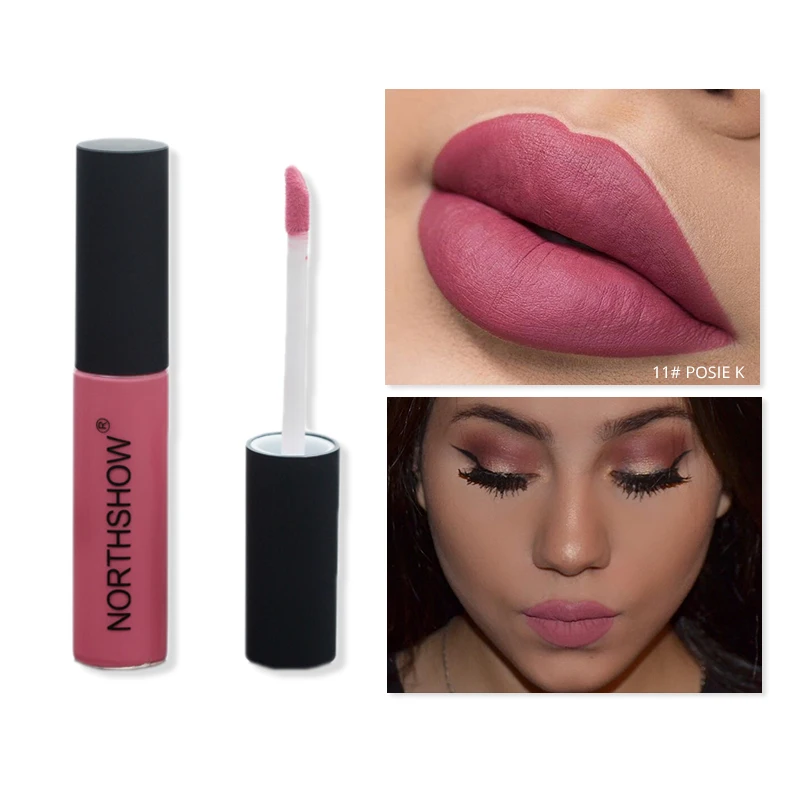 

NORTHSHOW New Brand Makeup Matte Liquid Lipstick Waterproof Long Lasting Brown Nude Chocolate Color Lip Gloss Cosmetics Make Up