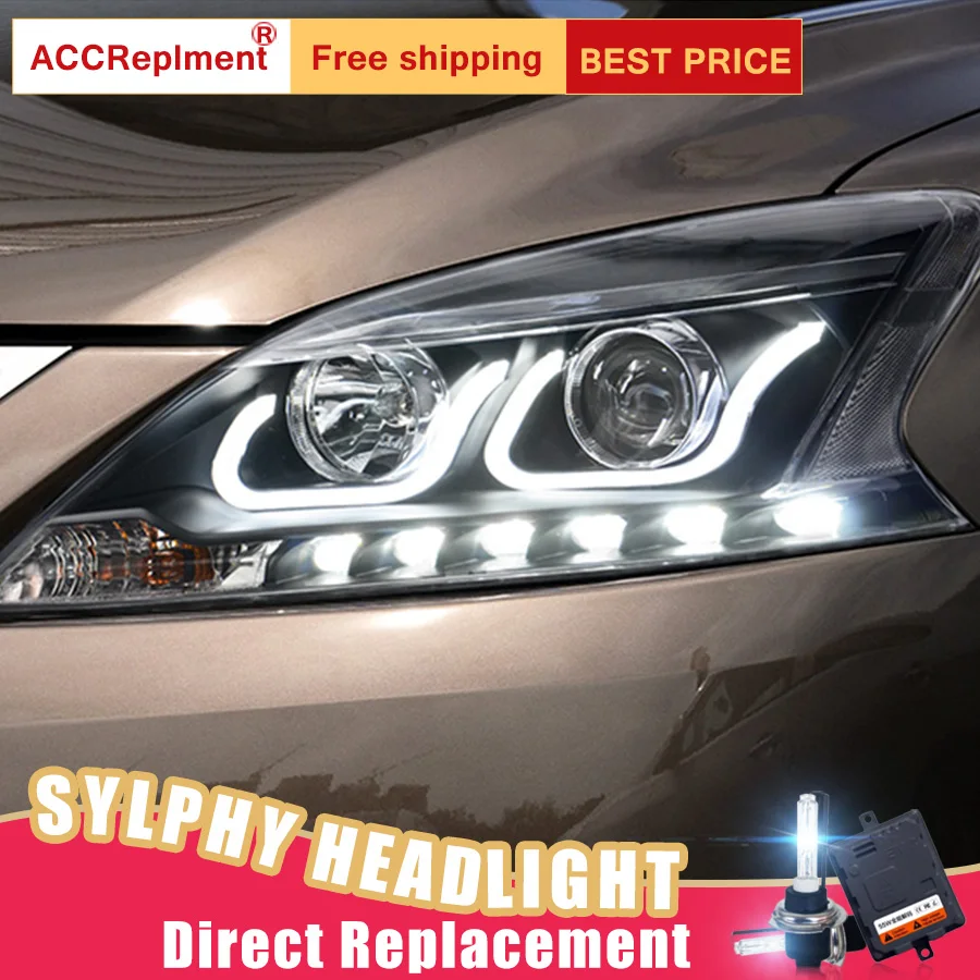 2 шт. светодиодный ные фары для Nissan Sentra 2012 2015 Автомобильные ангельские глазки