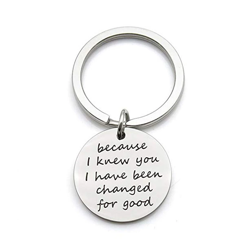 Wicked musical keyring Because I knew you I have been changed for good 