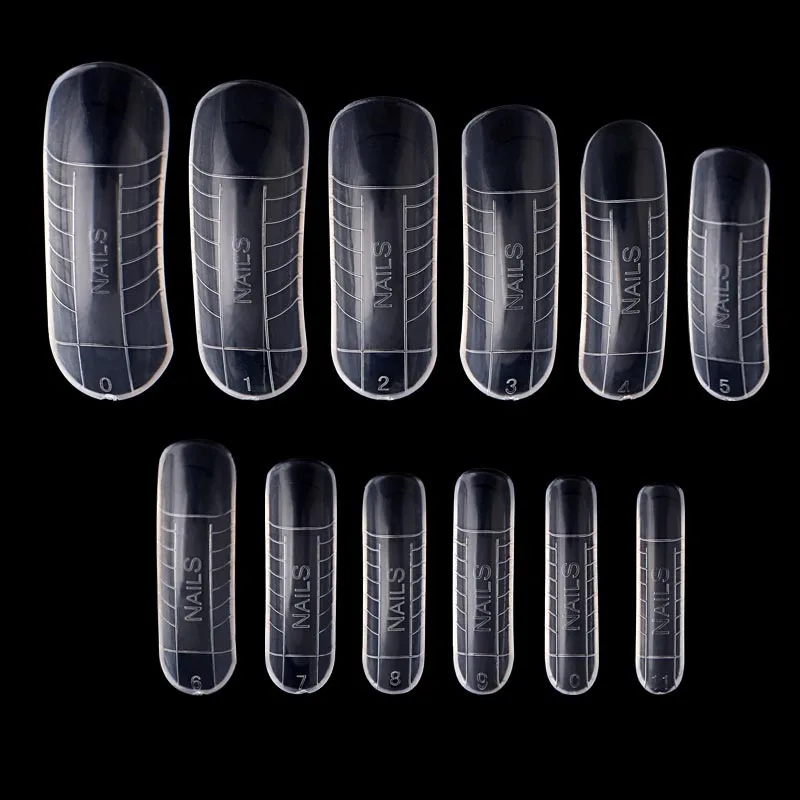 

Poly Gel Quick Building Nail Mold Dual Forms Tips Clip Finger Extension Nail Art UV Builder Gel Tool