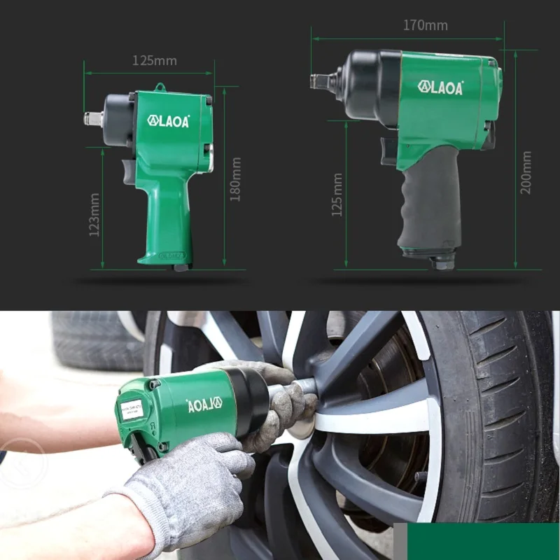 LAOA промышленный пневматический гайковерт 1/" маленький ветряной пистолет машина 680 Н. М Мини Воздушный ударный гайковерт 800 Н. М большой крутящий момент пневматический инструмент