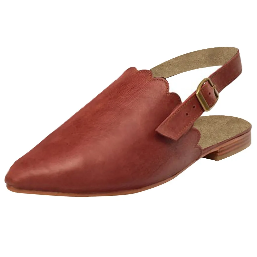 

SAGACE Women Platform Slippers Slingback Mules Sandals Elegant Pointed Casual Sexy High Quality Outside Summer Ladies Shoes