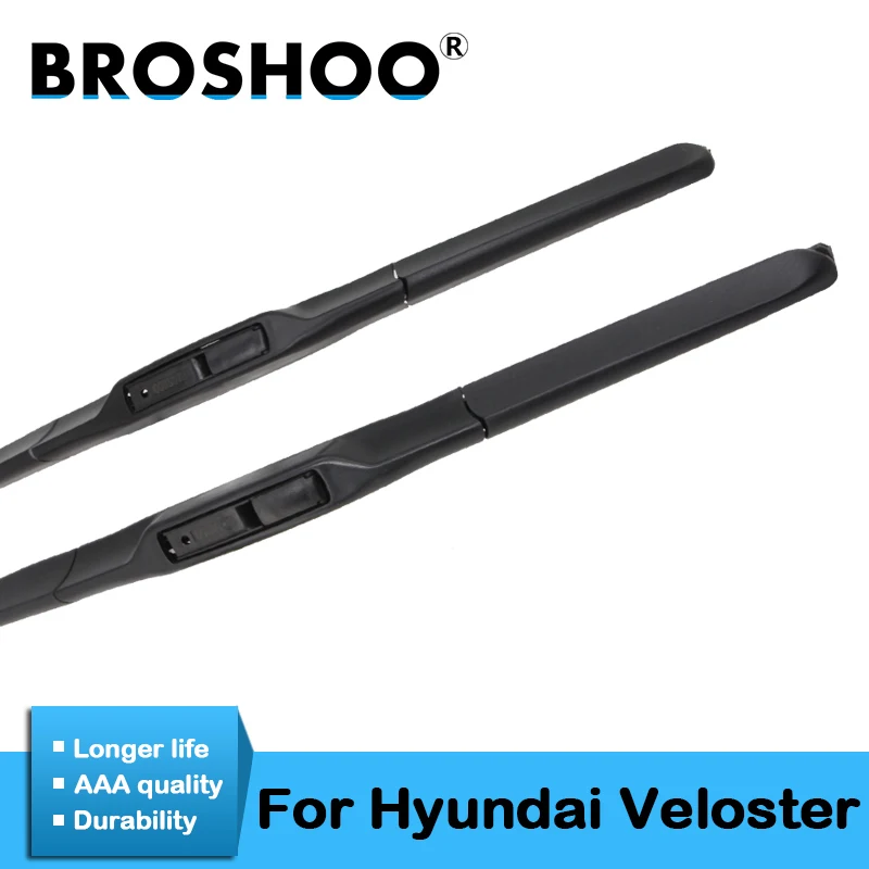 

BROSHOO Car Windscreen Wipers Blades Styling For Hyundai Veloster 2011 2012 2013 2014 2015 2016 26"&18",Fit Standard Hook Arm