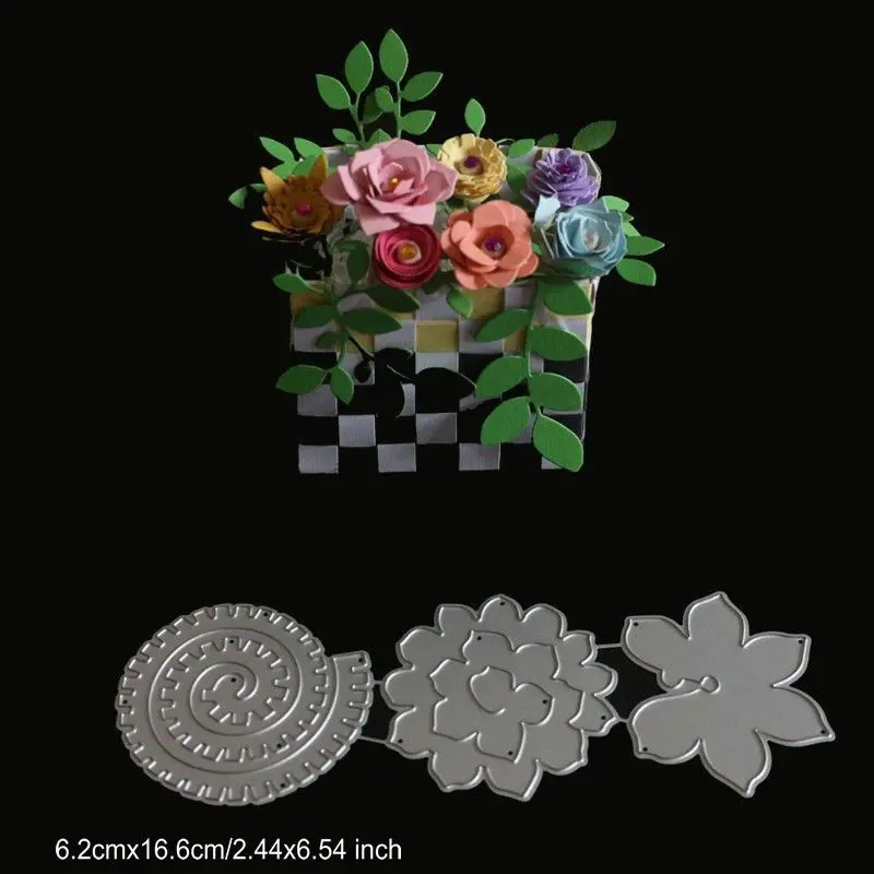 DIY 3D цветок металлические режущие штампы трафарет альбом для скрапбукинга карты