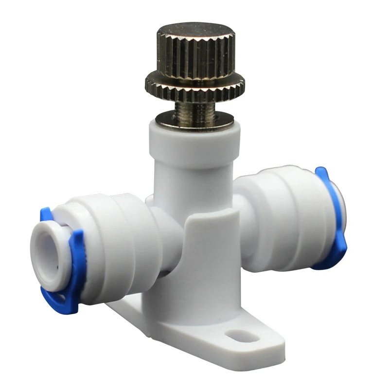 

Reverse Osmosis 1/4" Hose RO Water Flow Adjust Valve Regulator Waterflow Control Valve Connector Fitting Water Speed Controller