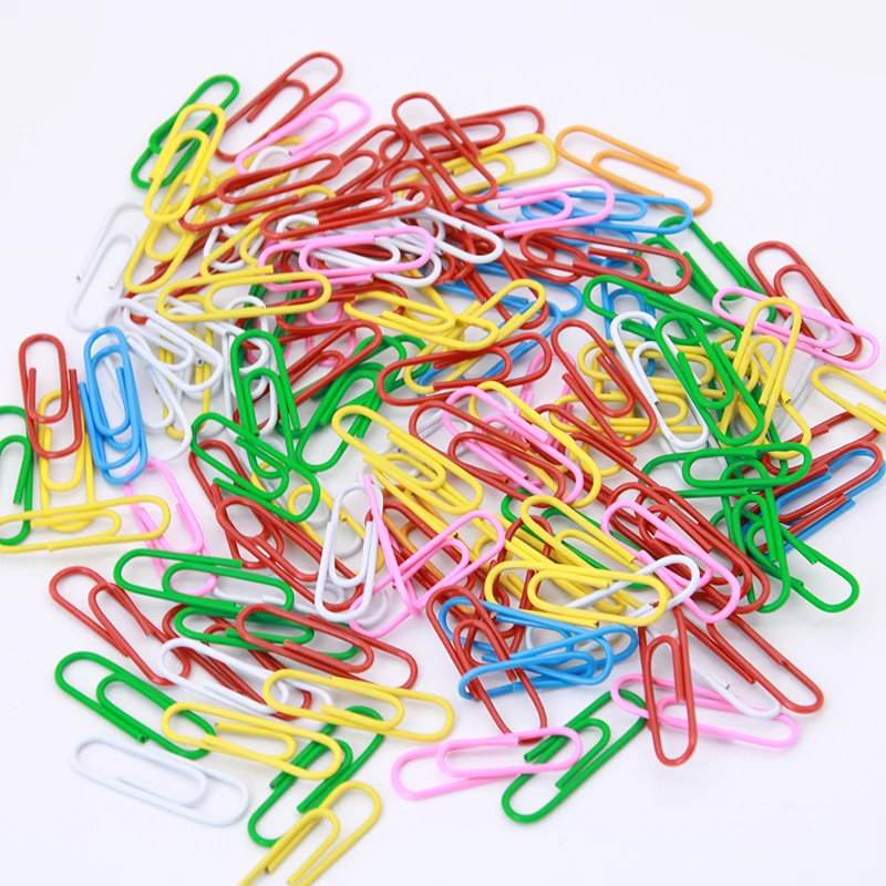 50pcs / Set Of 28mm Colorful Paper Clips Paper Clips Notes Classified Clips Children'S Student Stationery School Office Supplies