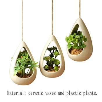 

Modern China Mini Garden Decoration Ceramic Vase, Plant Hanging Art Small Vase Home Decoration Accessories Wedding Gifts