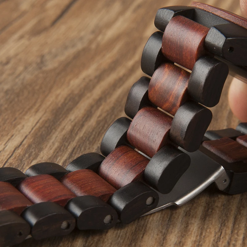 Luxury Men Wood Band Wrist Watches Japan Move' 2035 Quartz Watch Men's Top Gifts  relogio masculino (20)