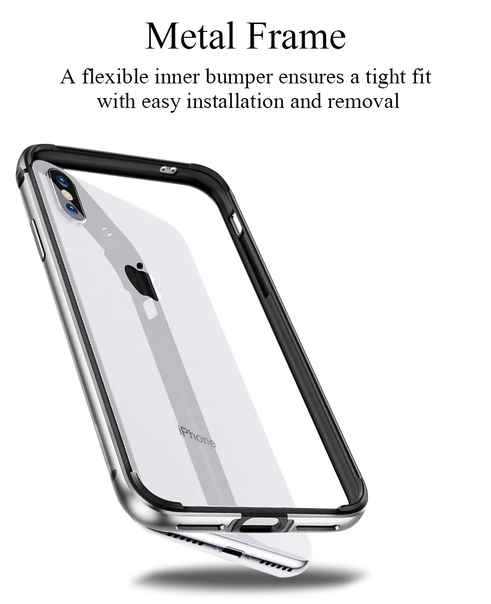 Portefeuille For iPhone XS Max Bumper Case Luxury Glitter Silicone Metal Aluminum Frame Case For iPhone XR X S XSMax Accessories (6)