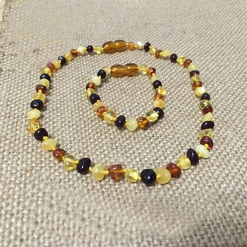 

Certified natural Authentic ambar necklace set Baroque Genuine baltic ambar jewelry set baby teething drooling anti inflammatory