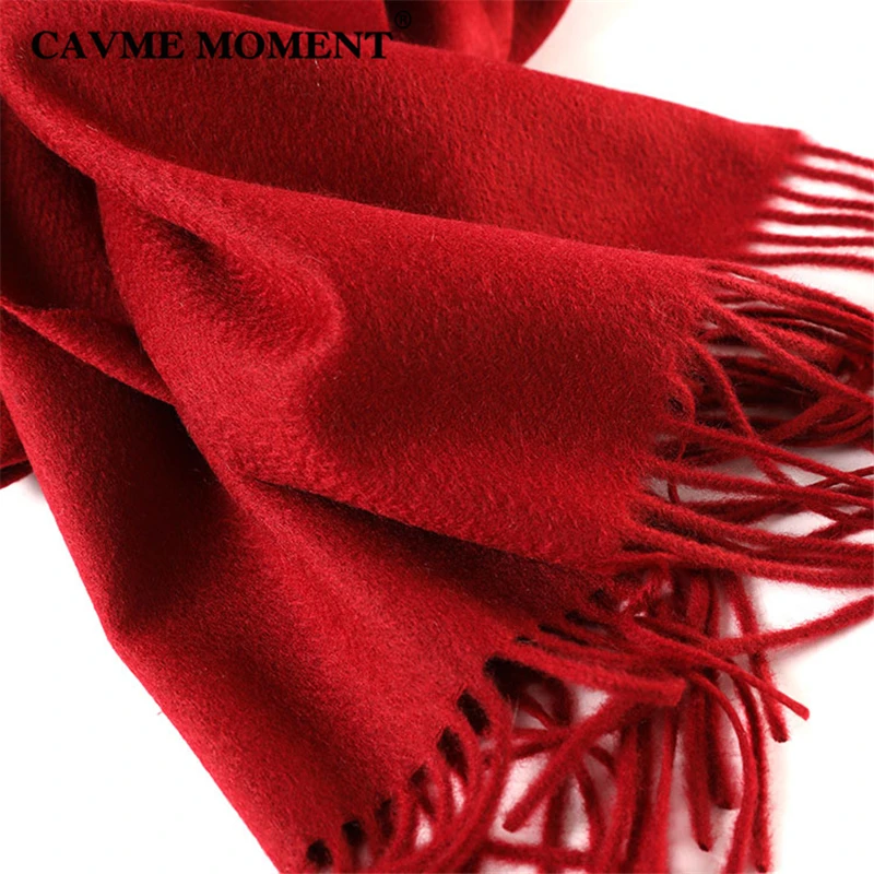 CAVME/ г. Высококачественный шарф Cashemere для девочек и мальчиков, детские красные рождественские однотонные шарфы, подарок, 28*180 см, 120 г, Заказные буквы