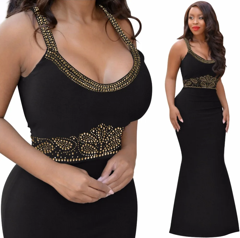 الجوف خارج أكمام أزياء النساء Maix اللباس مثير Rhineston حمالة اللباس Bodycon الصلبة ليلة حزب Vestido