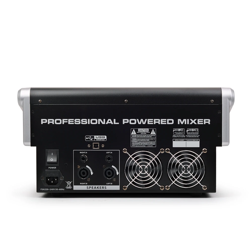 US $343.19 EYK EC80P 8 Channels 4 Mono2 Stereo Powerd Audio Mixer 600W X 2 With 9 Band EQ 99DSP Dual Effects Bluetooth USB 2 AUX For Stage
