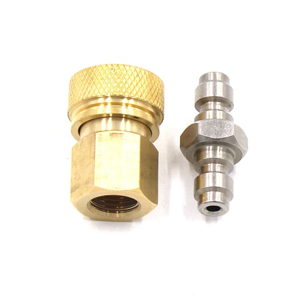 

PCP Airforce Paintball Stainless Steel Double End Male Plug M10x1 Female Quick Disconnect Air Refill Coupler Connector Set